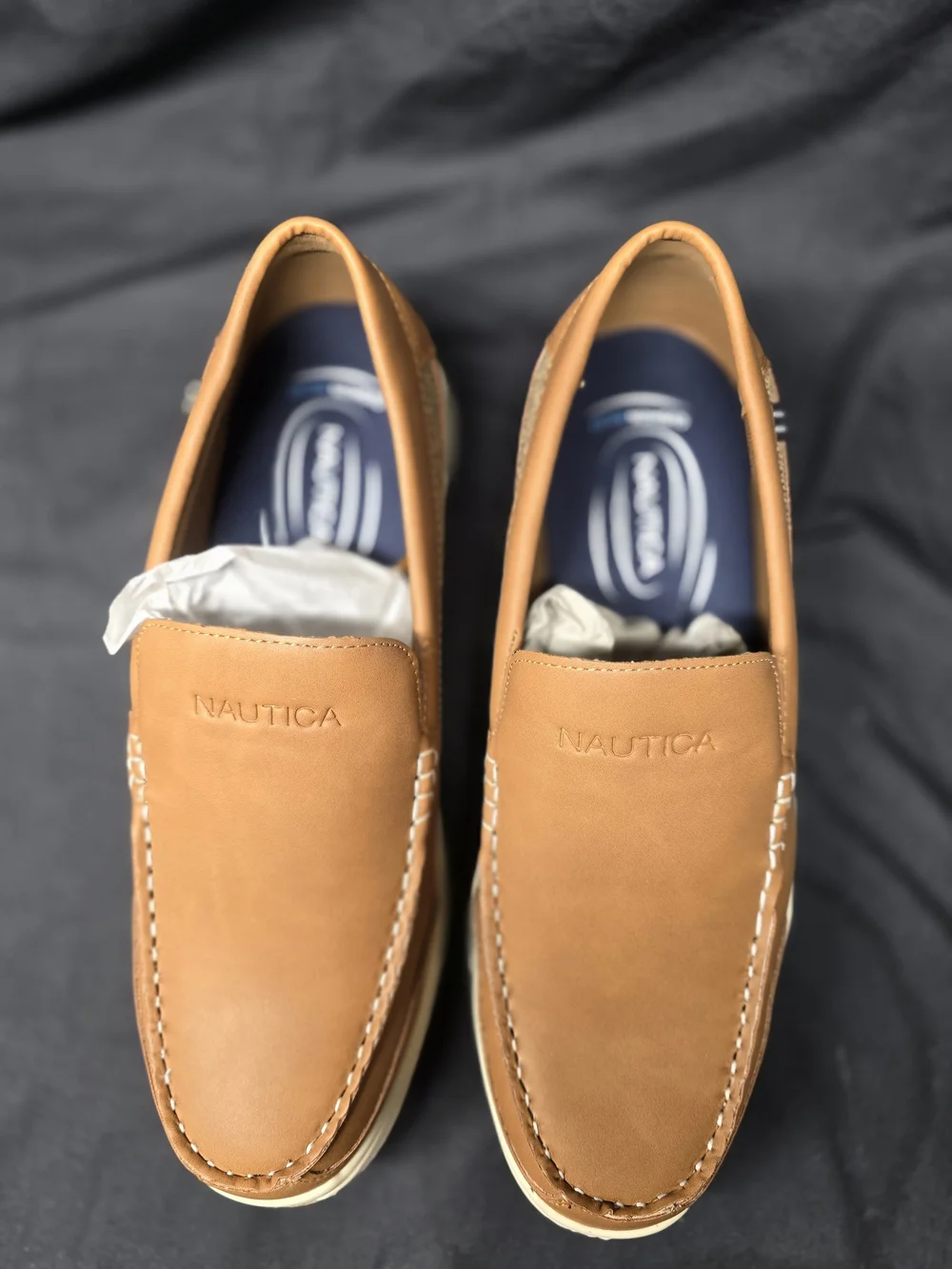 Nautica Bidwell Men's Slip-On Loafers Size 12 Tan Sahara-T MN10153M New in Box